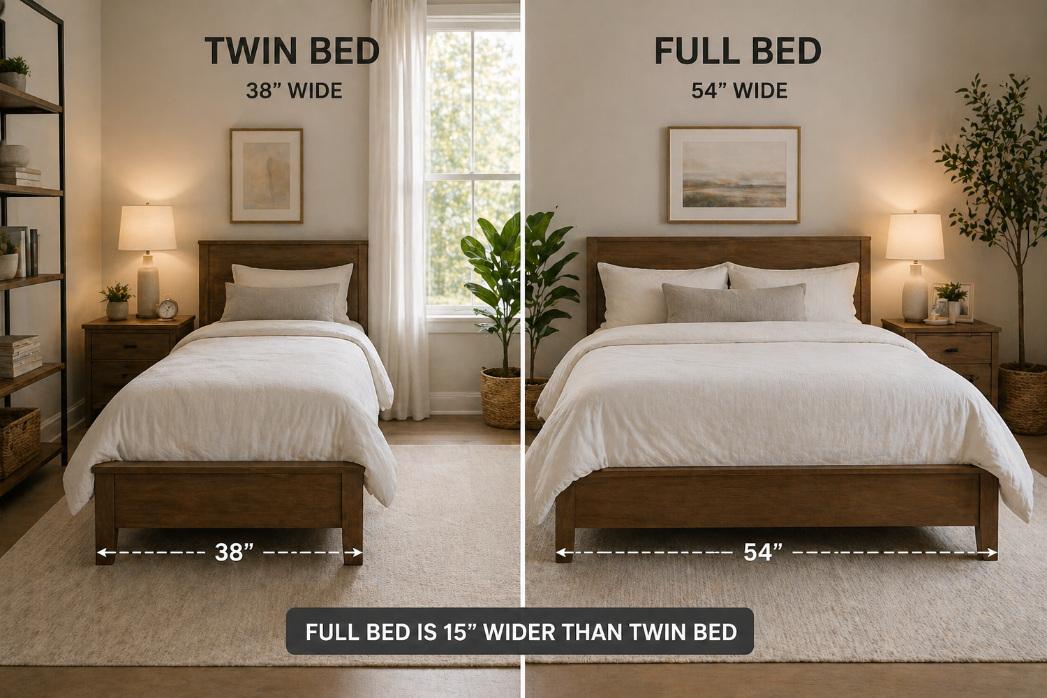 Twin Bed vs Full Bed