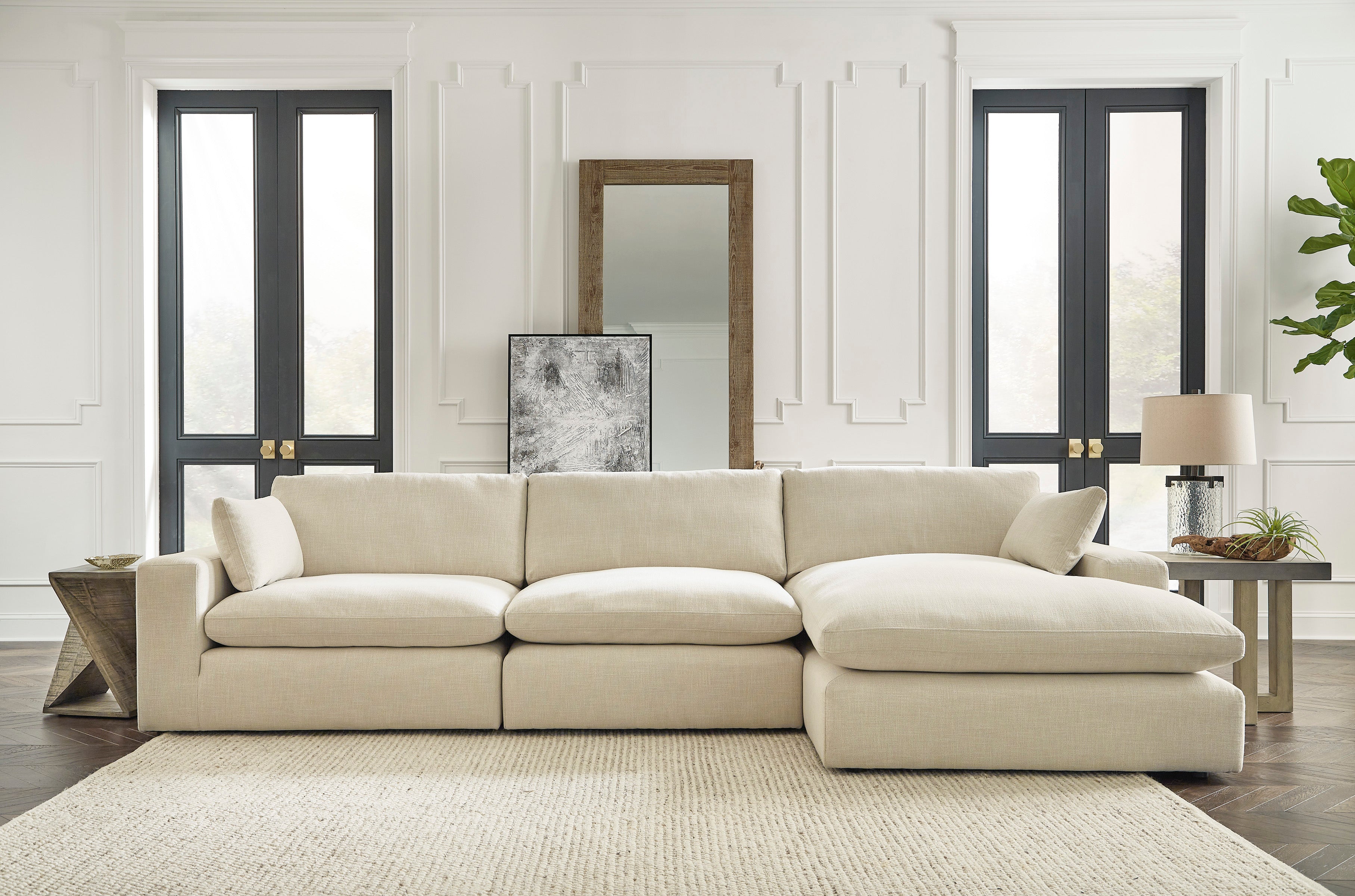Elyza Sectional with Chaise - Dream Decor
