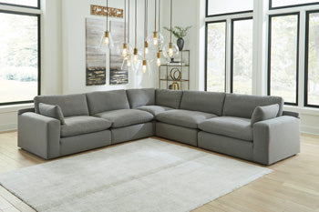 Elyza L-Shaped Sectional- Gray colour view 2
