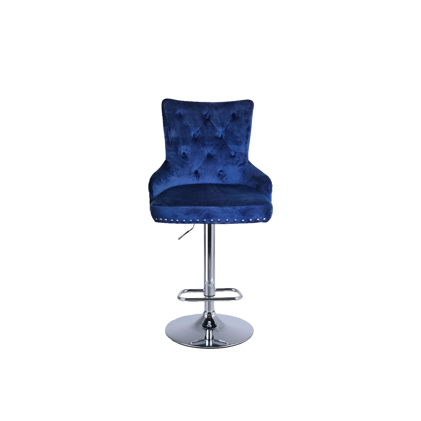 Swivel Velvet Adjustable Bar Stool - 2/Box - Dream Decor