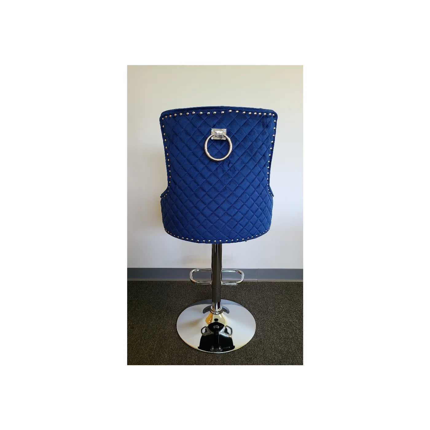 Swivel Velvet Adjustable Bar Stool - 2/Box - Dream Decor