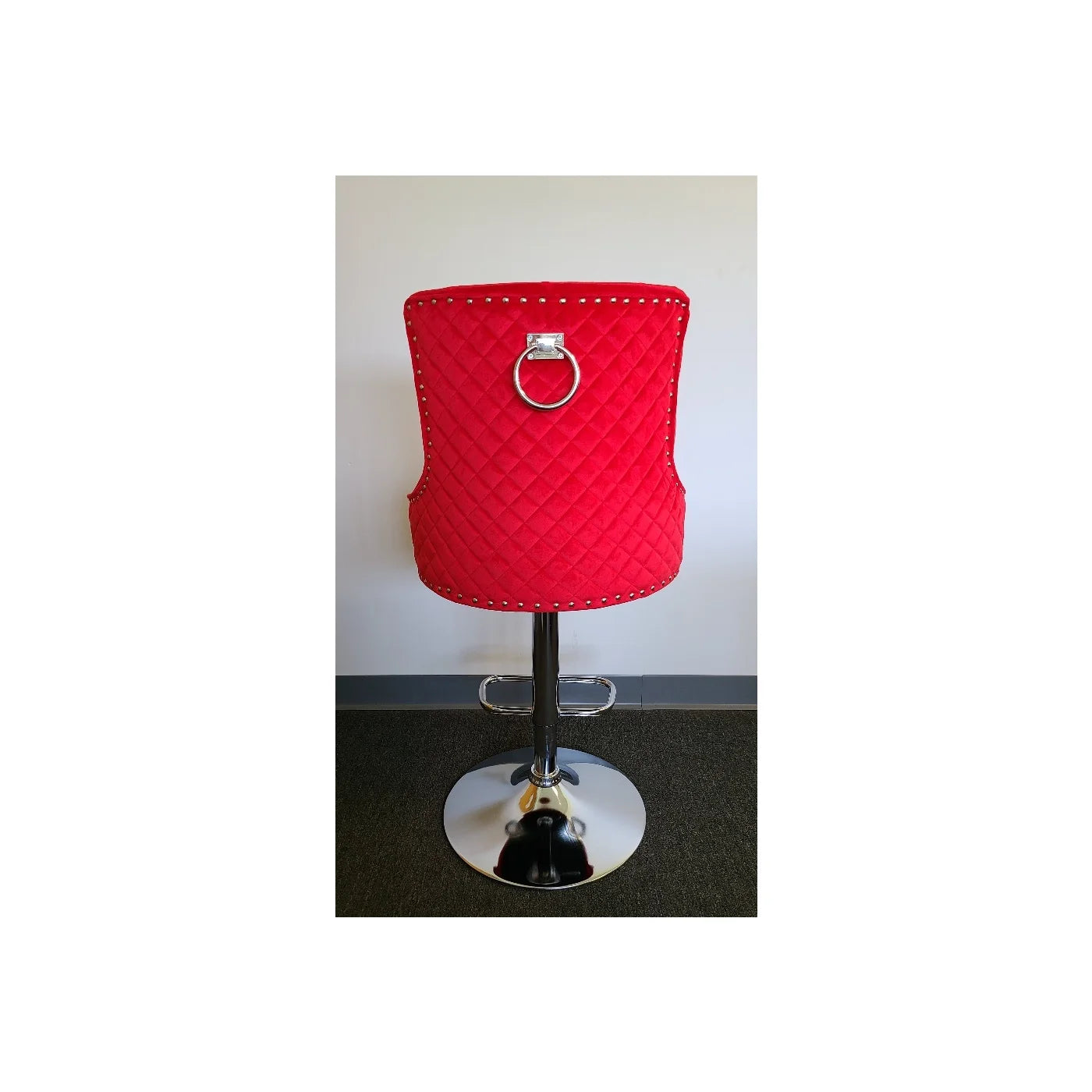 Swivel Velvet Adjustable Bar Stool - 2/Box - Dream Decor