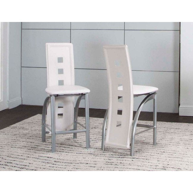 Clearance White Valencia 24 Inch Casual Dining Counter Height Stool 2pk - Dream Decor