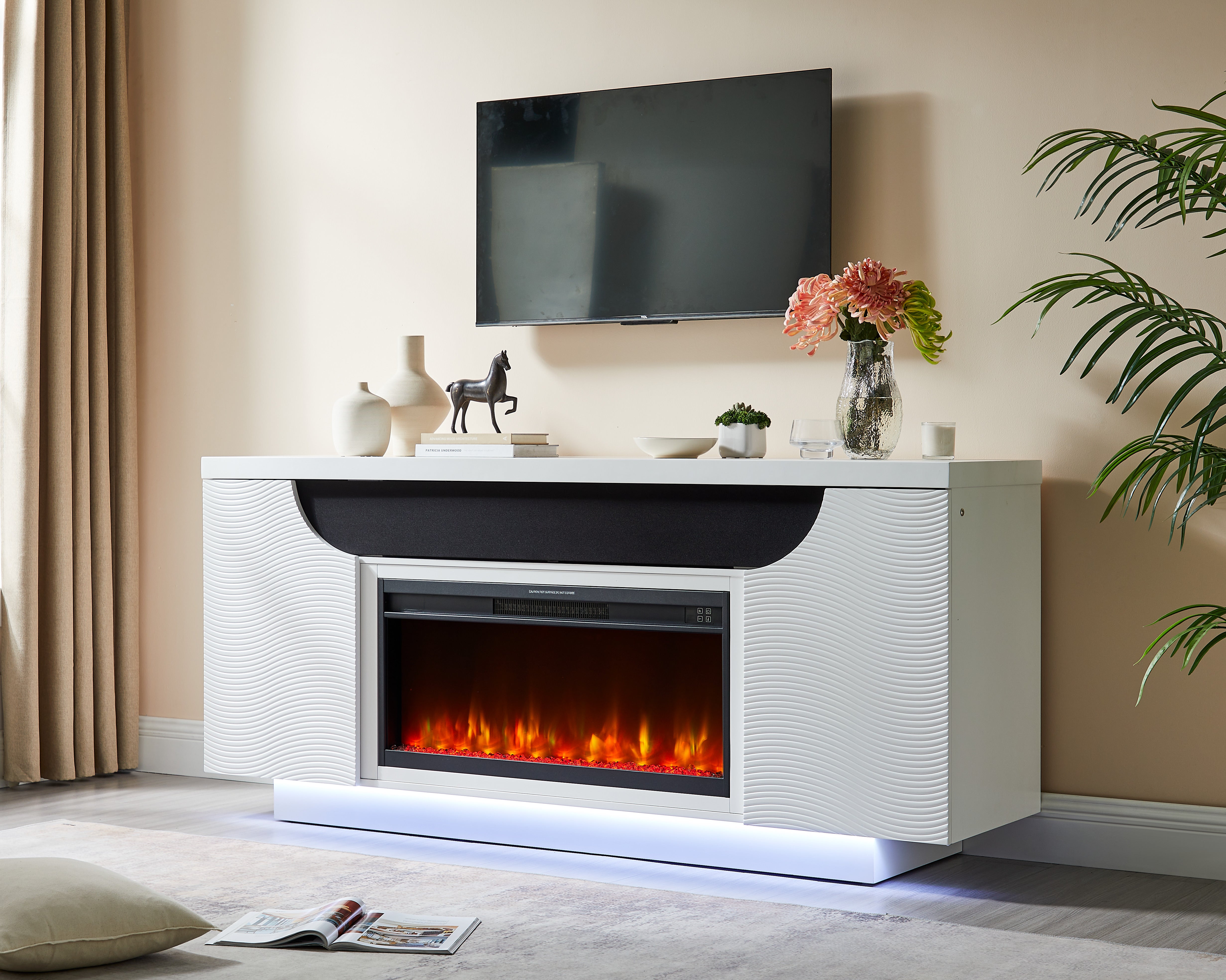 Aileen TV Stand with Fireplace
