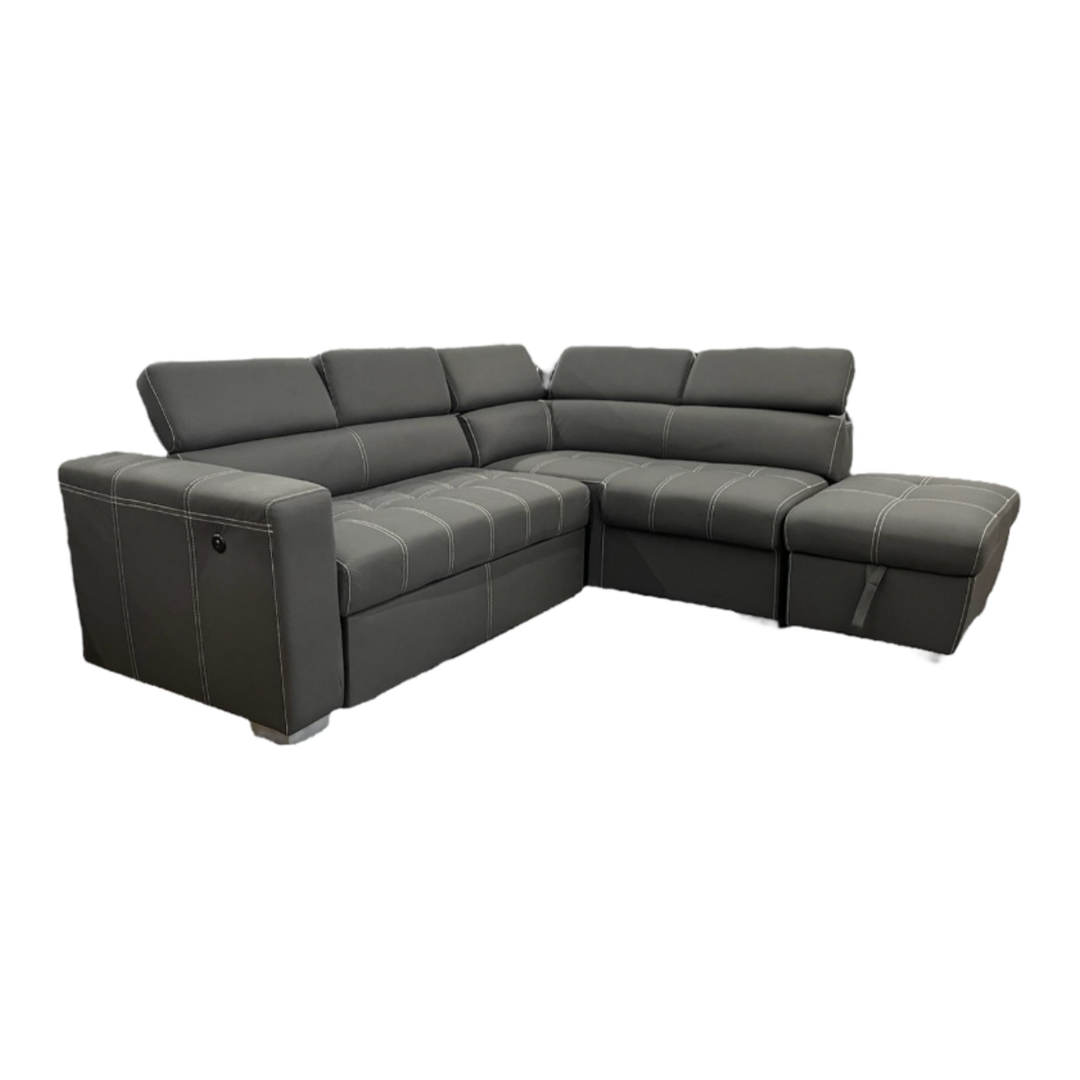 Abby Sectional with Chaise & Pullout Sleeper - Dream Decor
