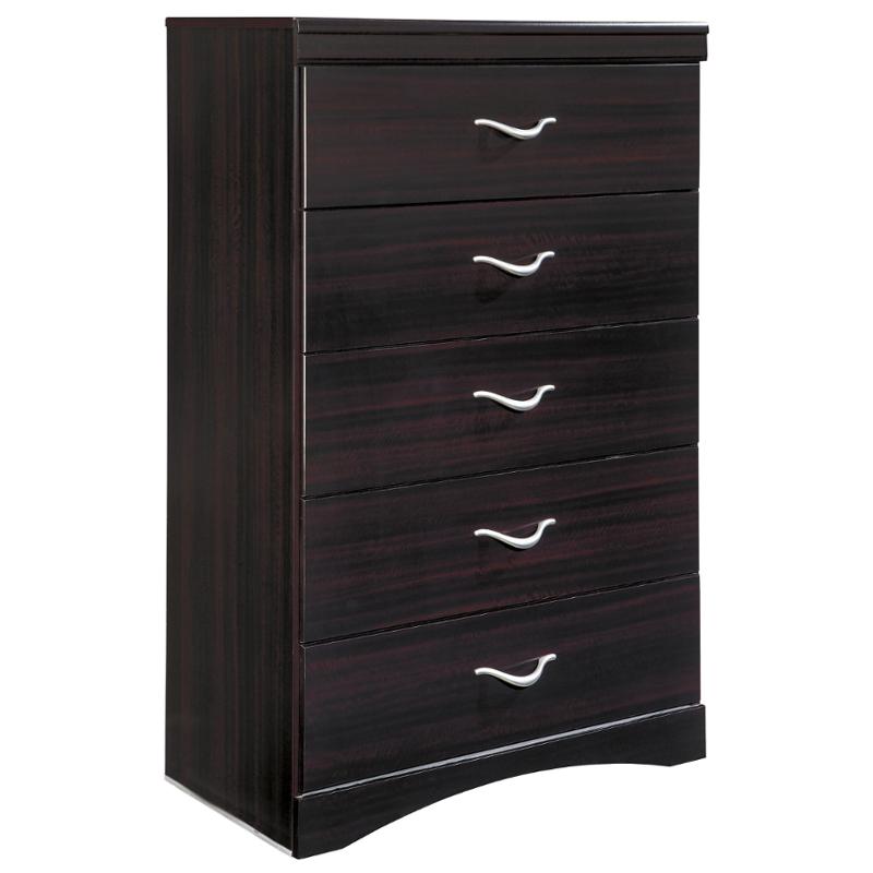 Zanbury - Merlot Five Drawer Chest - Dream Decor
