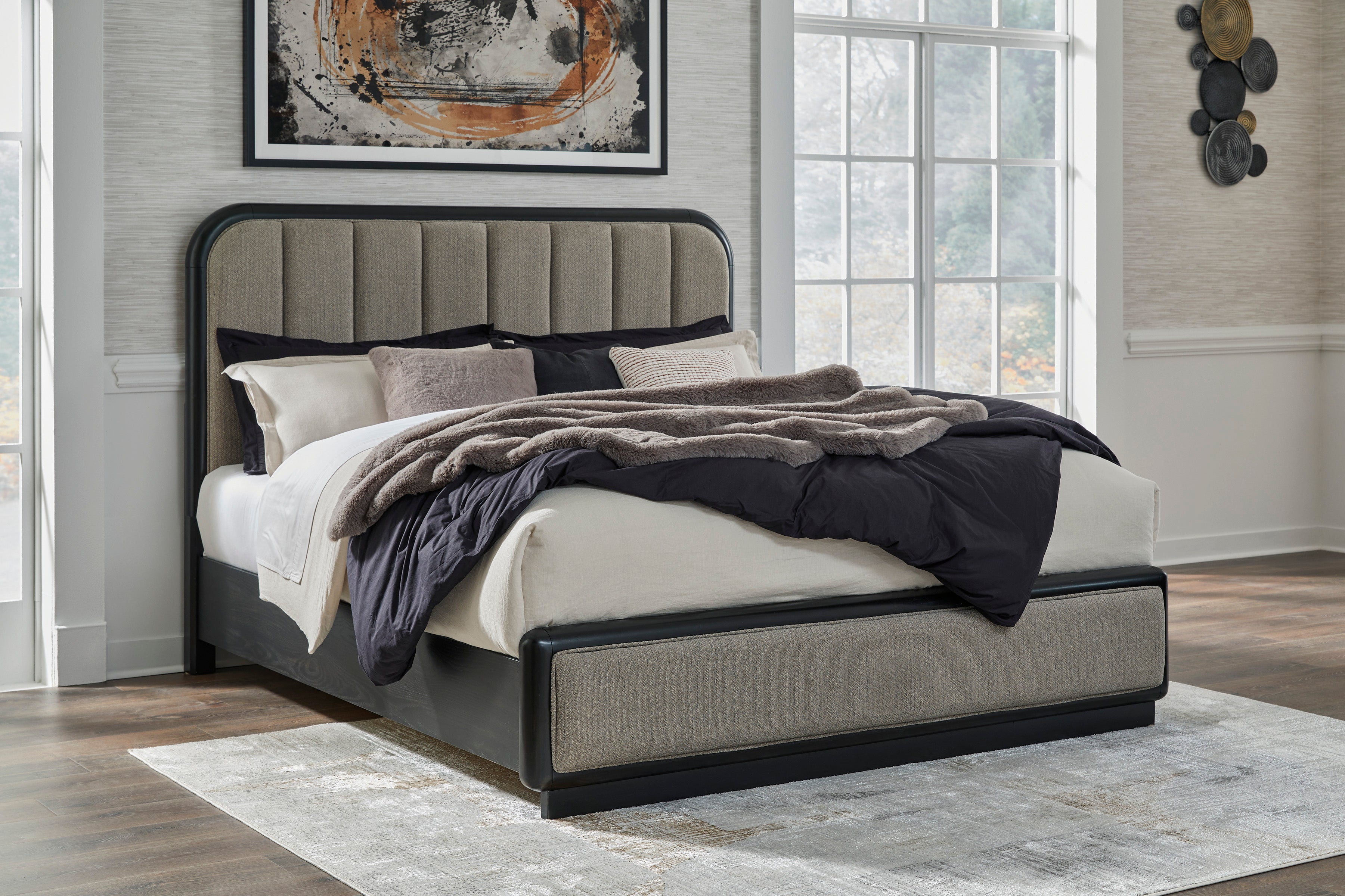 Rowanbeck Upholstered Bed- with double mattress
