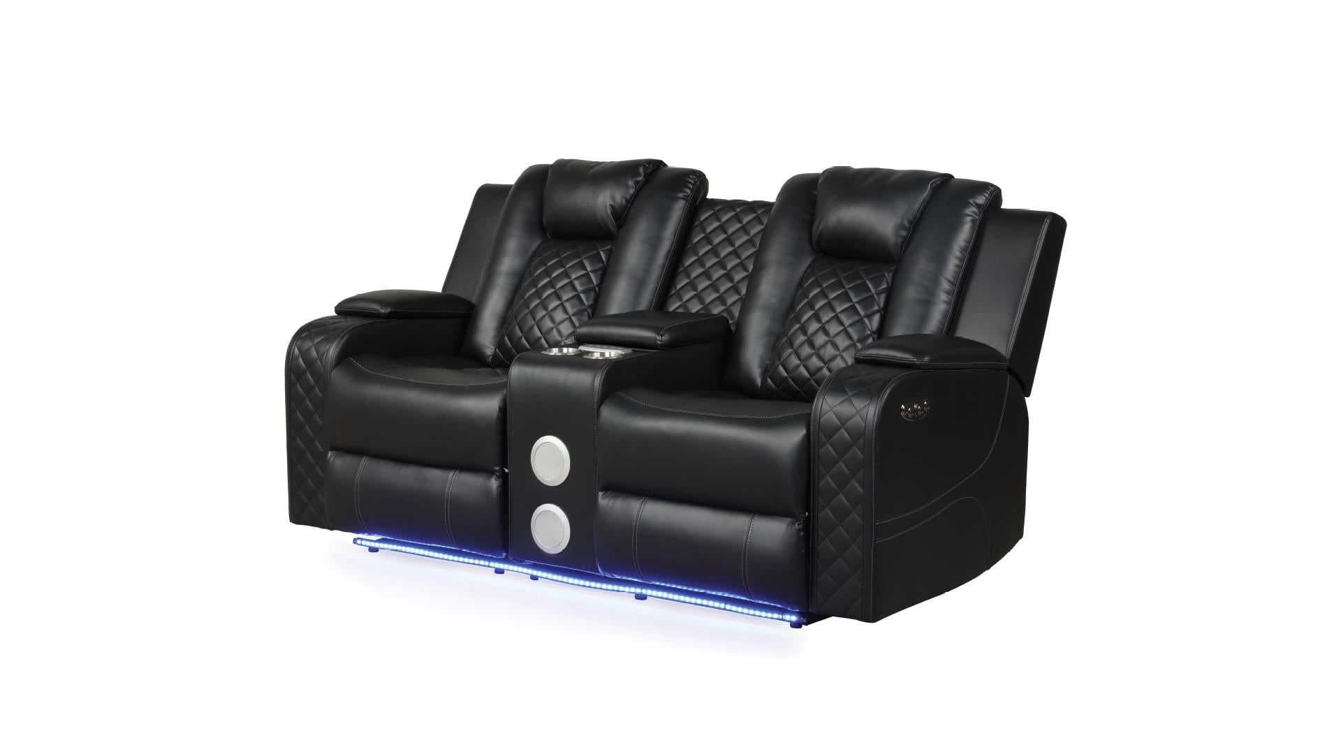 benz black loveseat