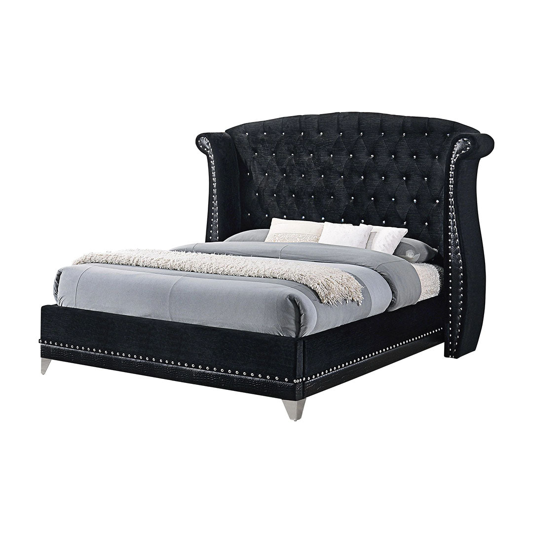 Barzini Wingback Tufted Upholstered Bed - Dream Decor