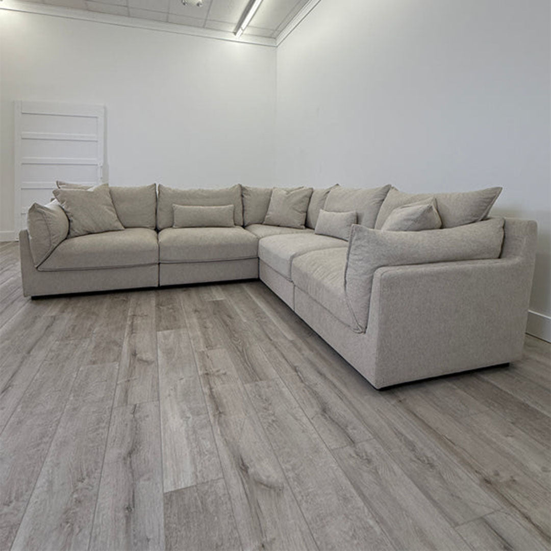 Cloud L-Shaped Sofa Sectional beige colour - View 1