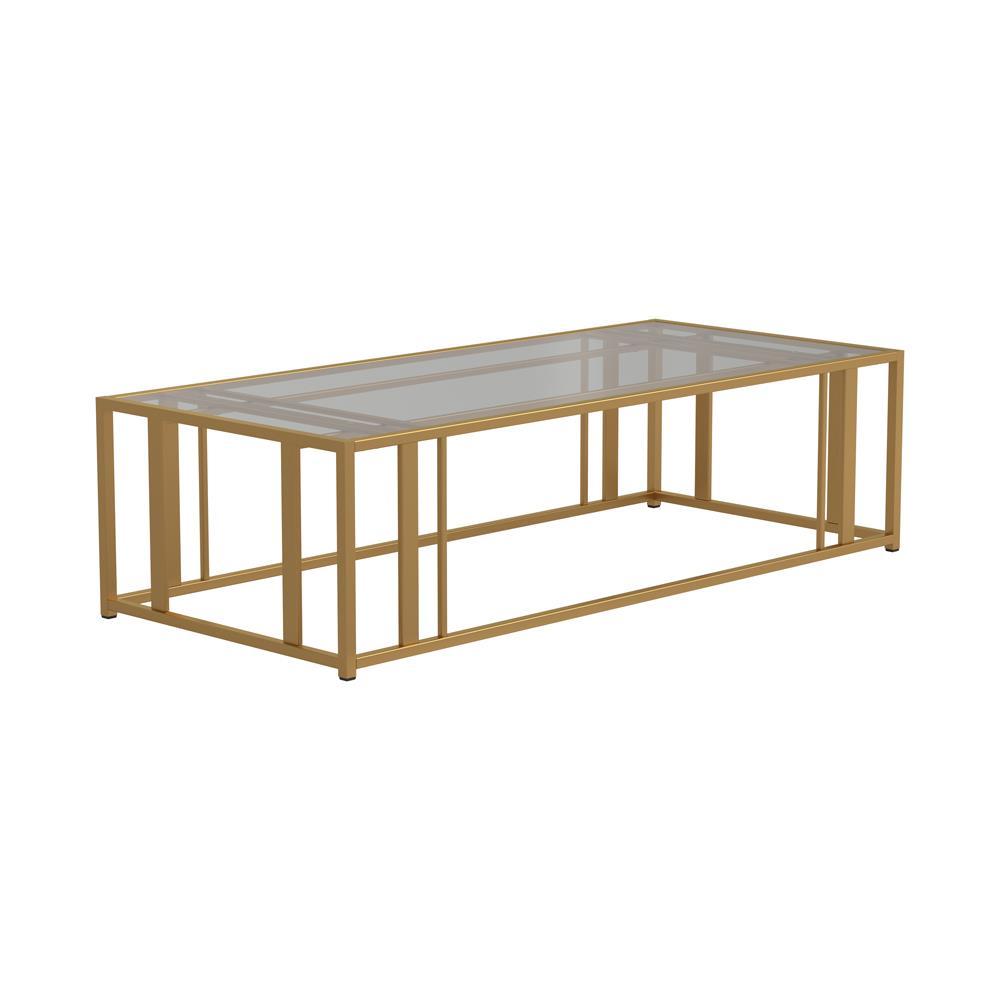 Adri Metal Frame Coffee Table Matte Brass - Dream Decor