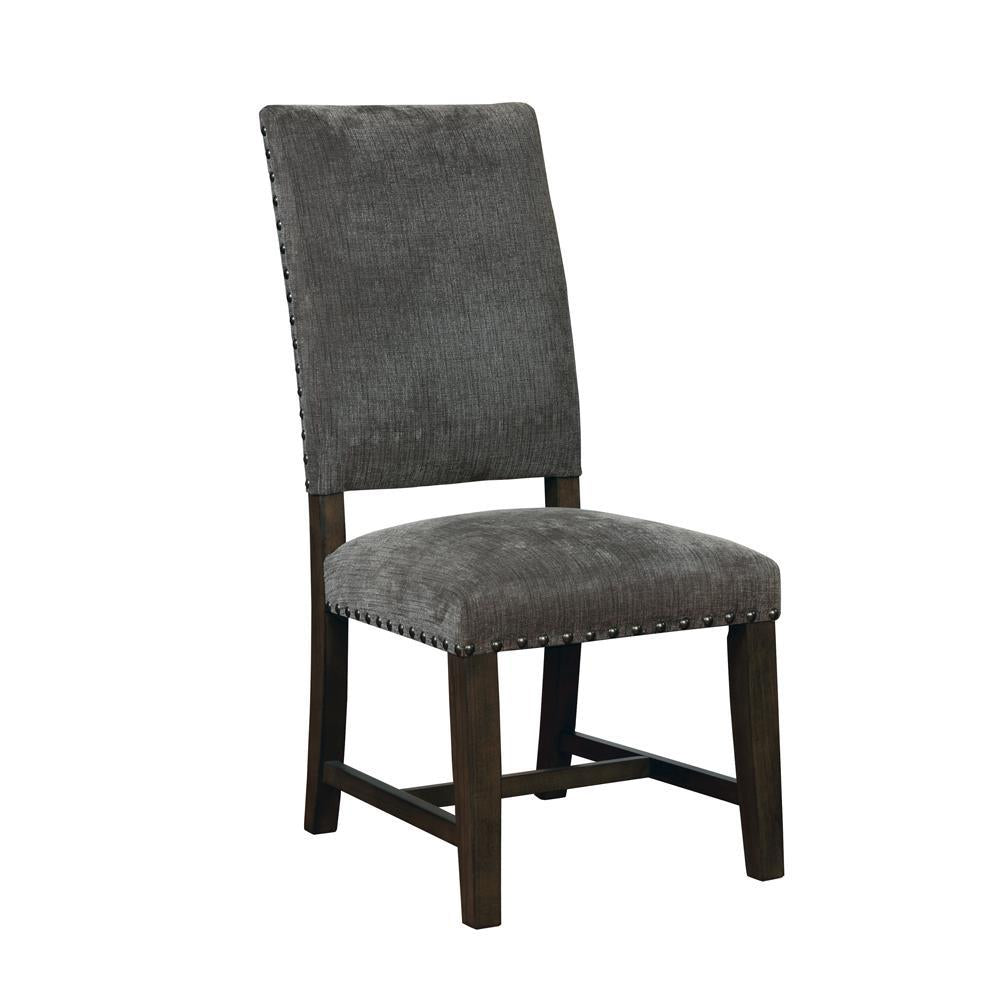 Twain Upholstered Side Chairs Warm Grey (Set of 2) - Dream Decor