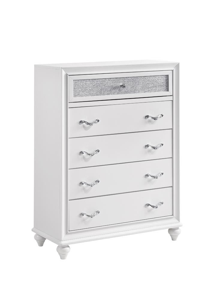 Barzini 5-Drawer Chest White - Dream Decor