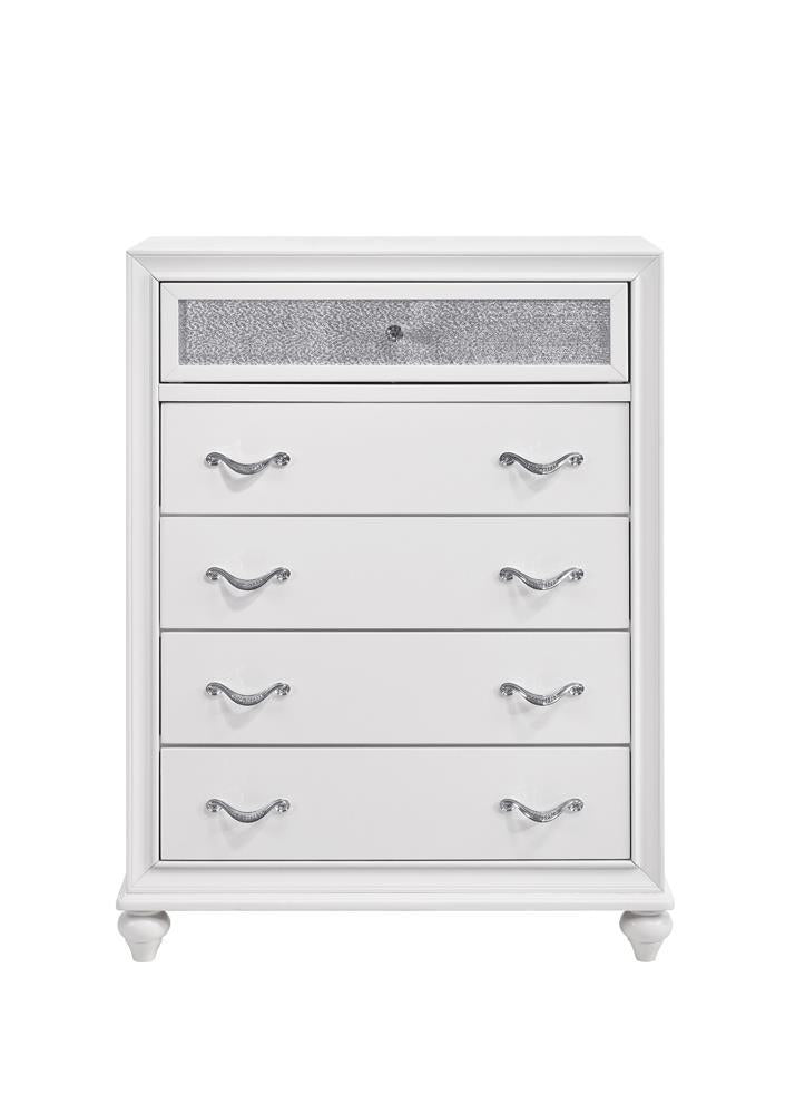 Barzini 5-Drawer Chest White - Dream Decor