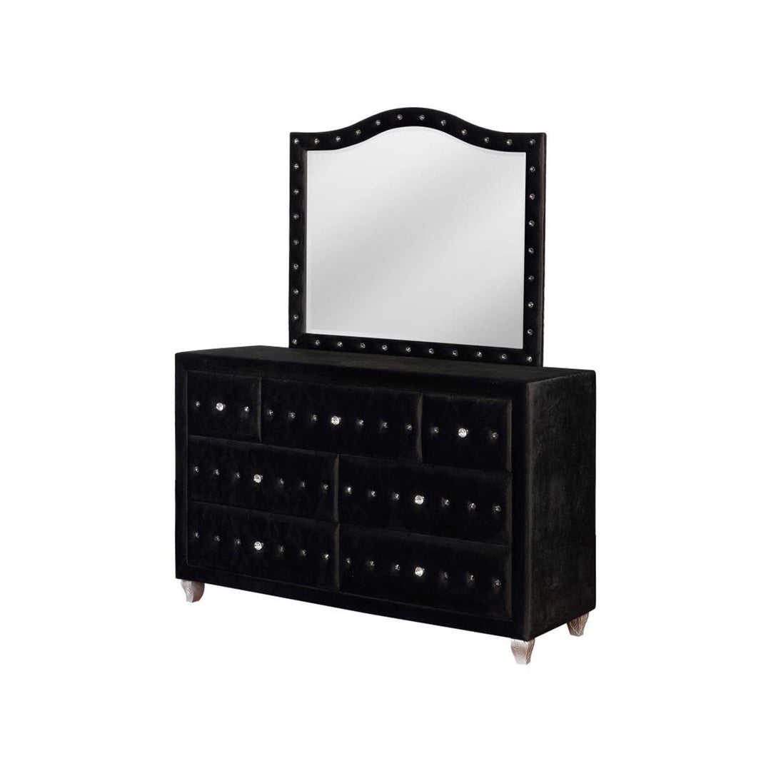 Deanna Button Tufted Mirror