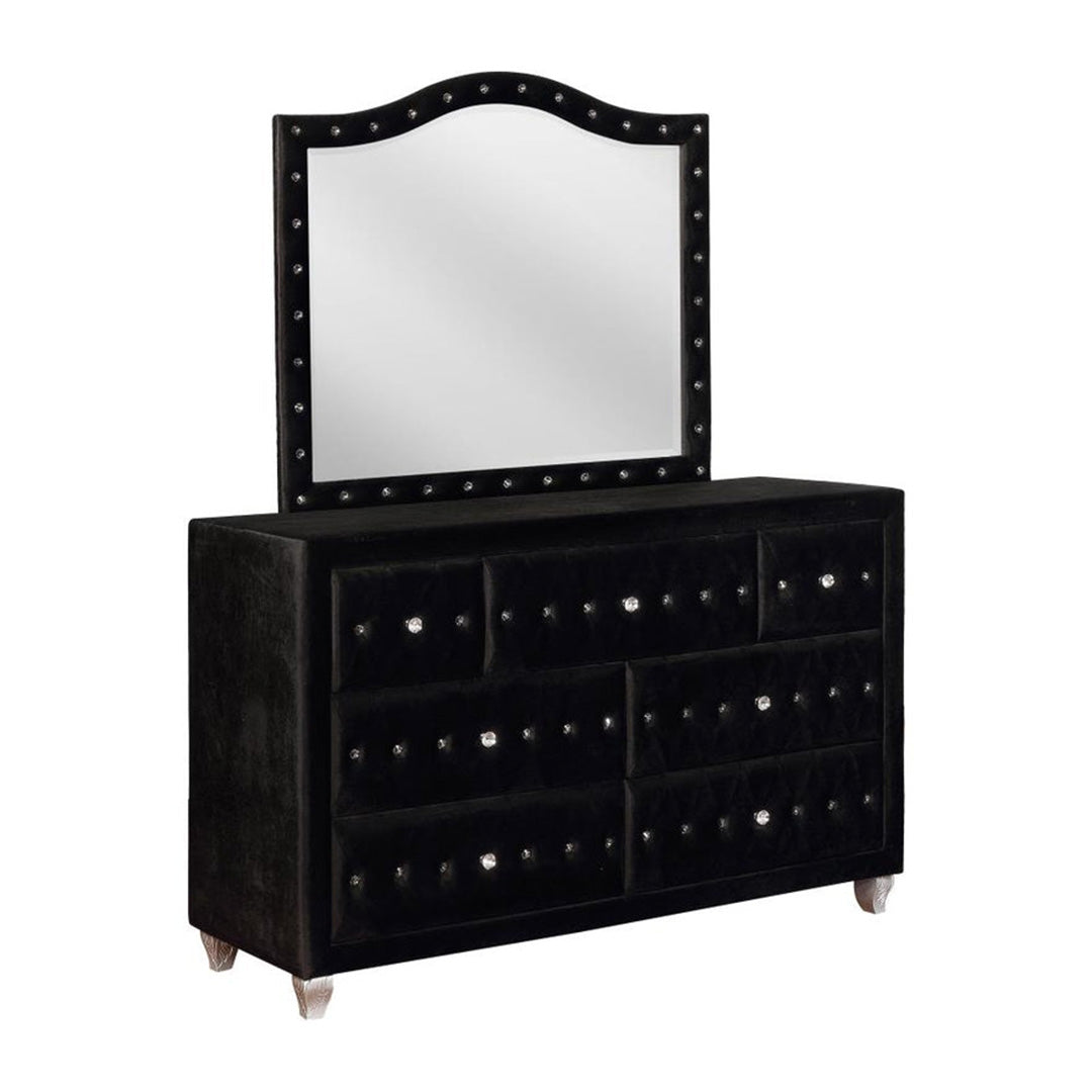 Deanna Button Tufted Mirror