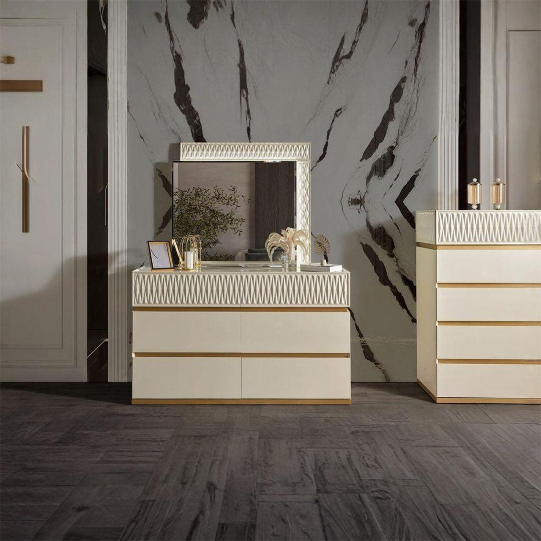 Delfano Upholstered Bedroom - Dream Decor