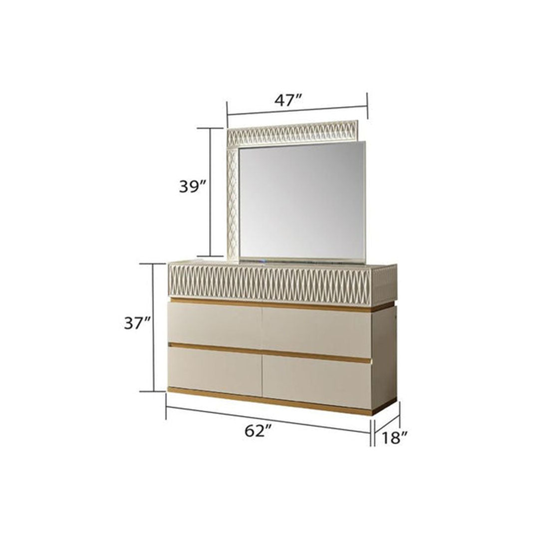 Delfano Upholstered Bedroom - Dream Decor