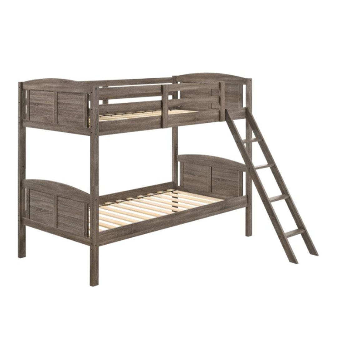 Flynn Bunk Bed Weathered Brown - Dream Decor