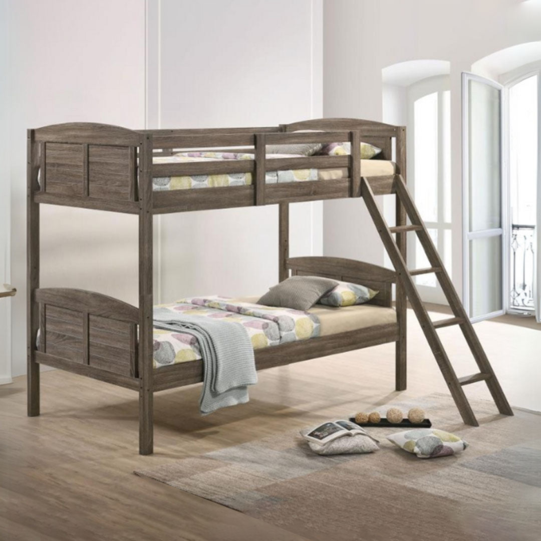 Flynn Bunk Bed Weathered Brown - Dream Decor