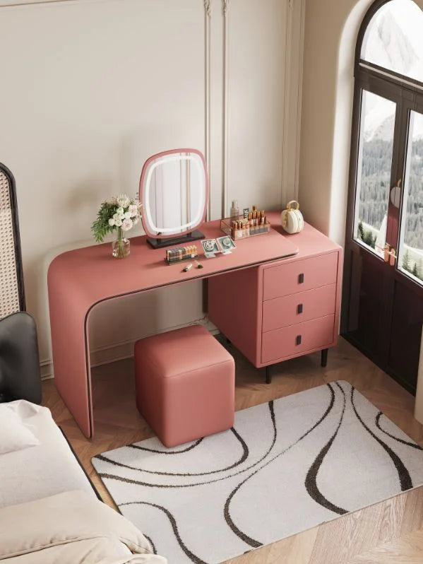 Vanity Desk with Stool and LED Mirror - Dream Decor