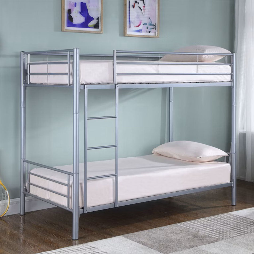 Hayward Twin Over Twin Bunk Bed Silver - Dream Decor