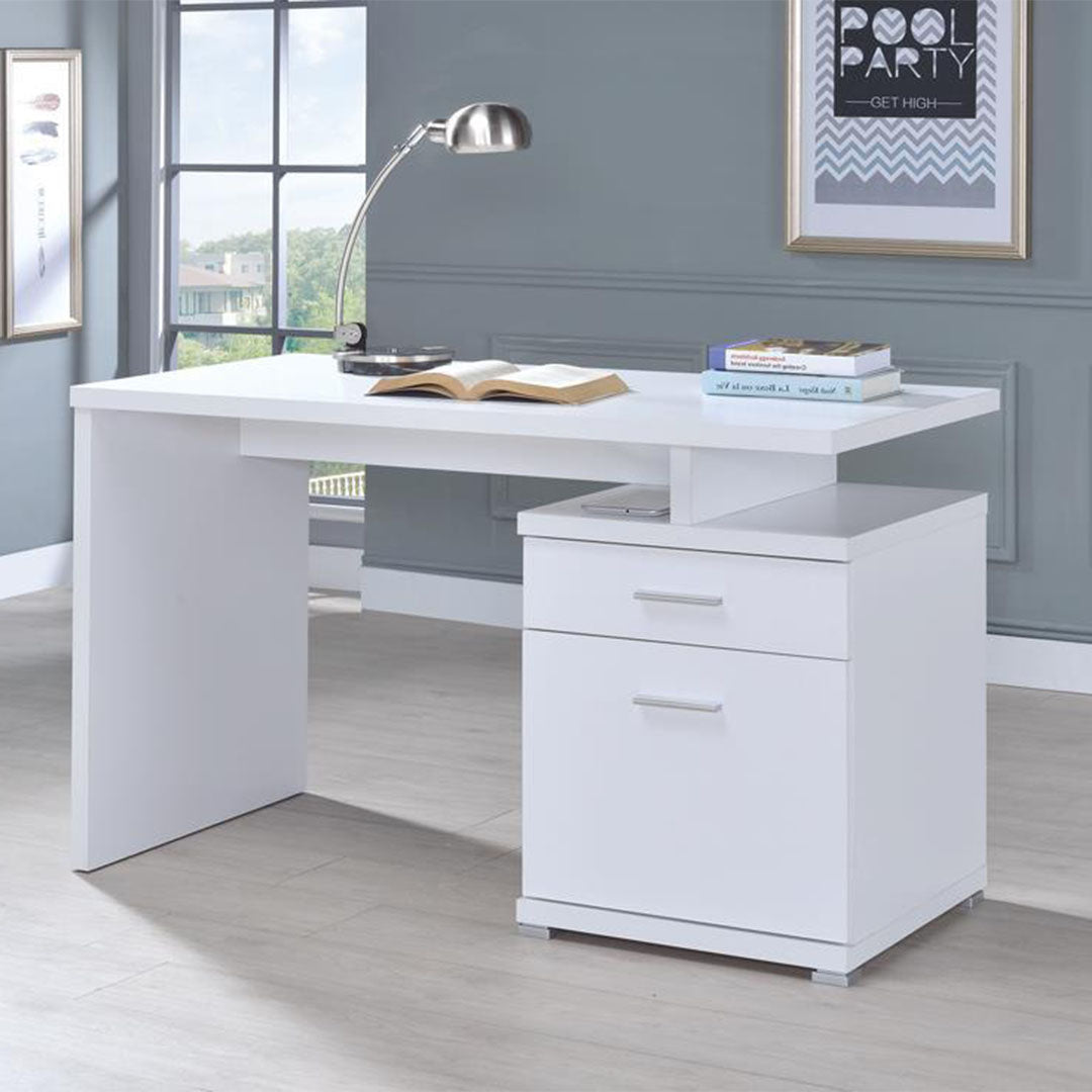 Irving 2-drawer Office Desk with Cabinet
