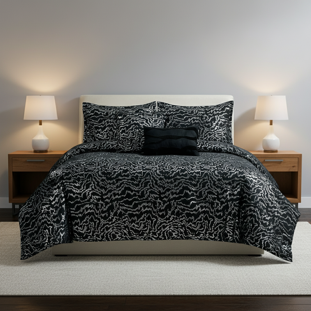 Busan Botanical Line Art 5-Piece Comforter Set