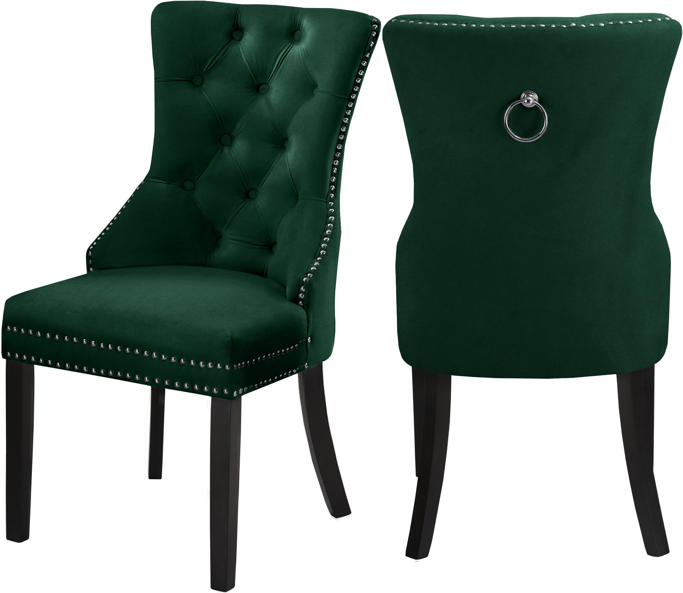 Nikki Green Velvet Dining Chair - Dream Decor