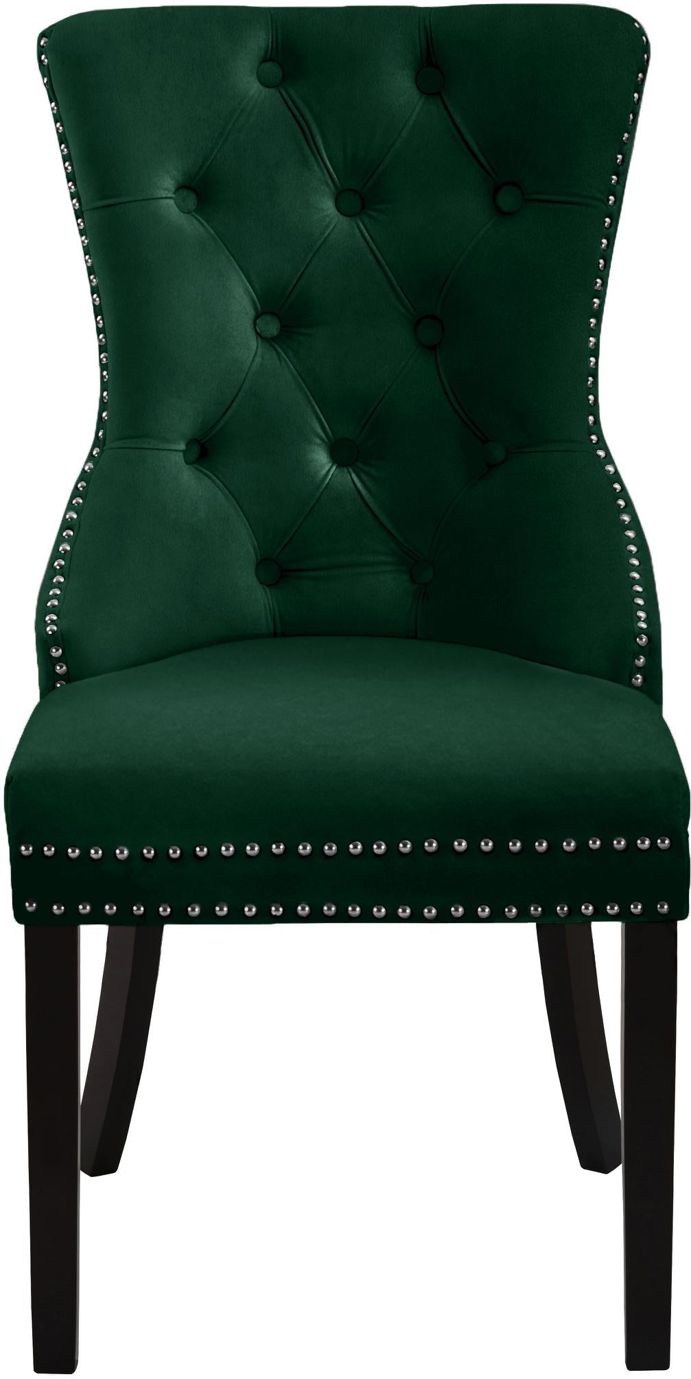 Nikki Green Velvet Dining Chair - Dream Decor