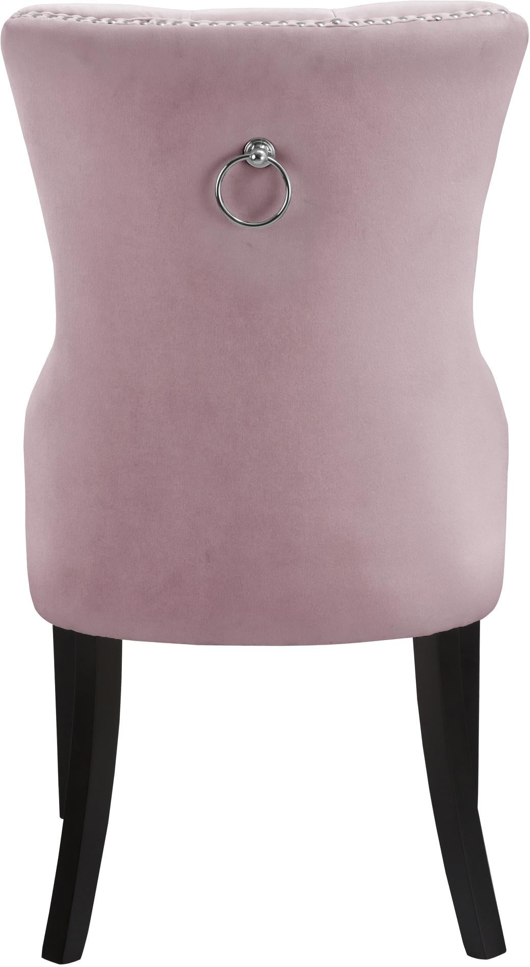 Nikki Pink Velvet Dining Chair - Dream Decor