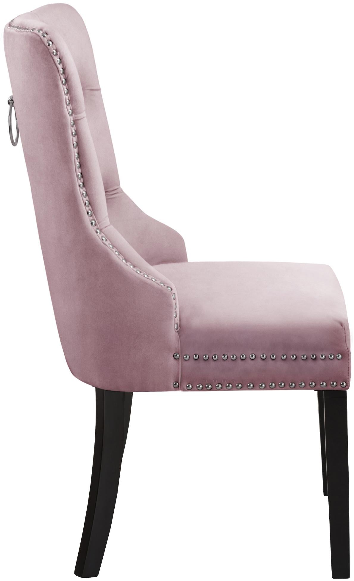 Nikki Pink Velvet Dining Chair - Dream Decor