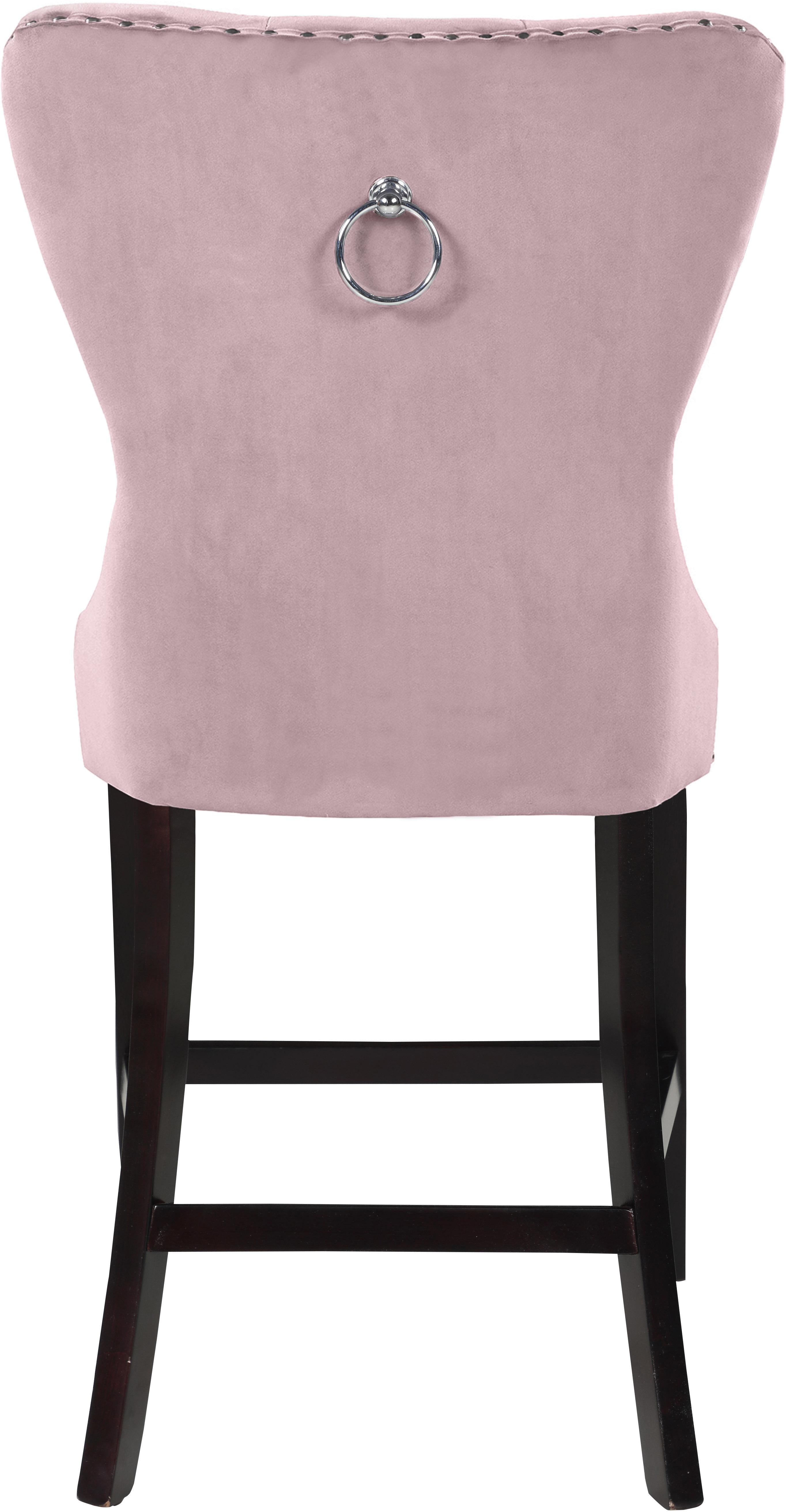 Clearance Nikki Pink Velvet Stool - Dream Decor