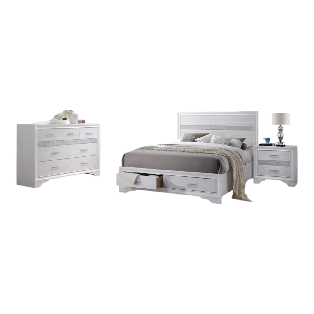 Miranda White Platform Storage Bedroom