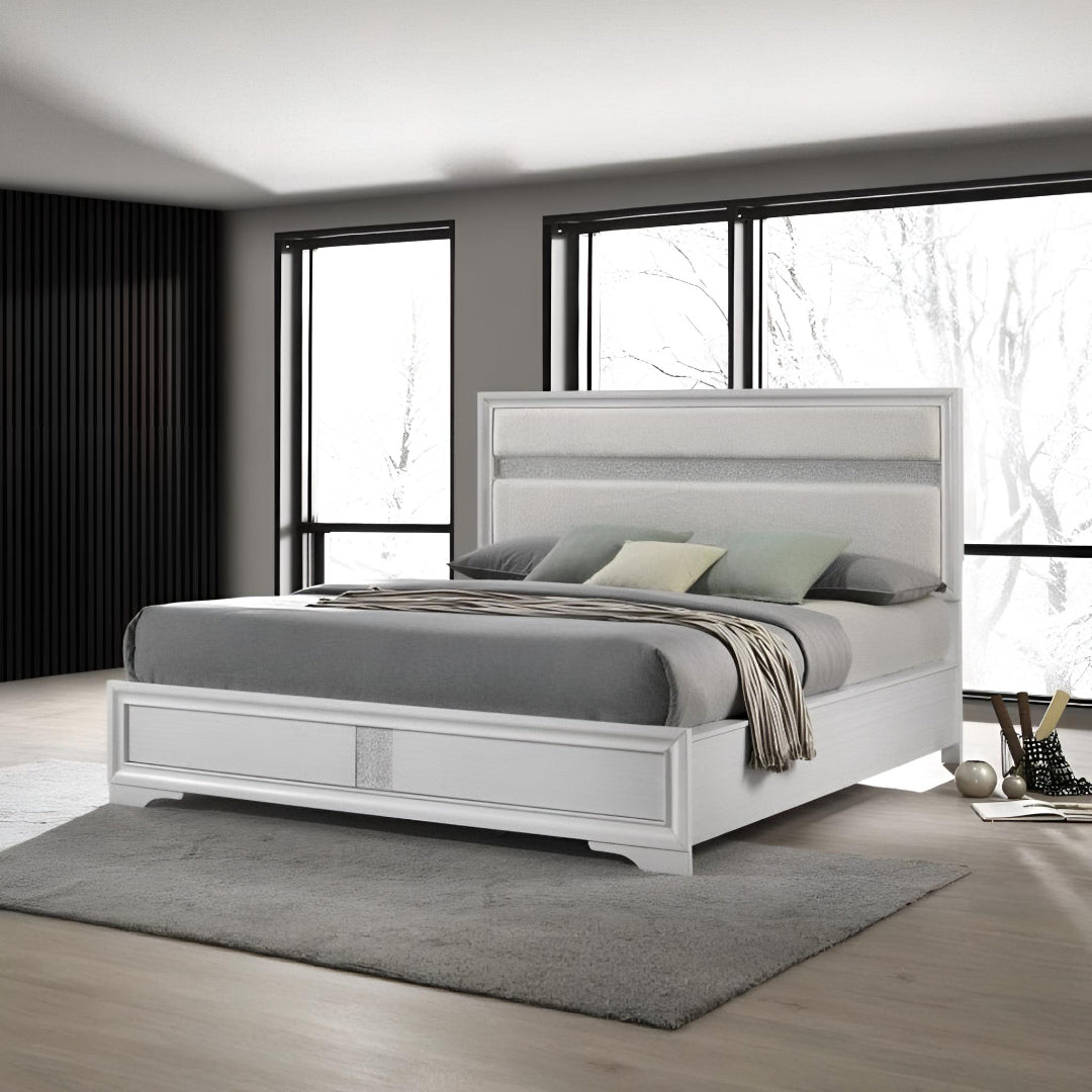 Miranda White Platform Storage Bedroom