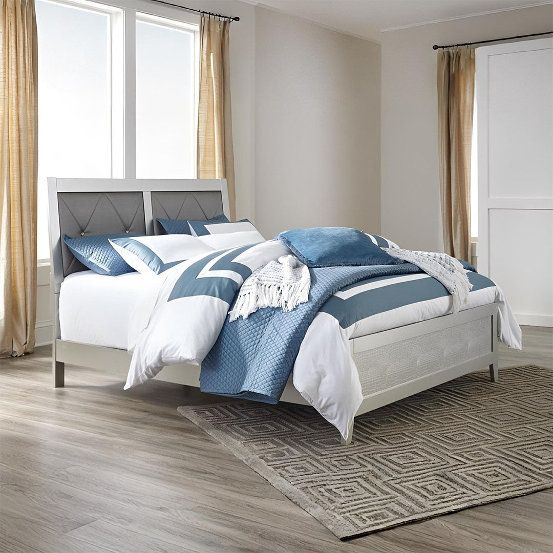Olivet Upholstered Panel Bed - Dream Decor