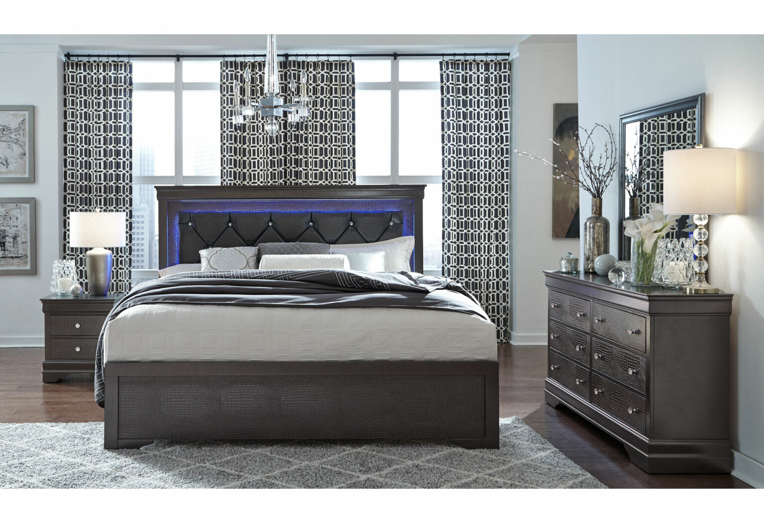 Pompei Upholstered Bed - Dream Decor