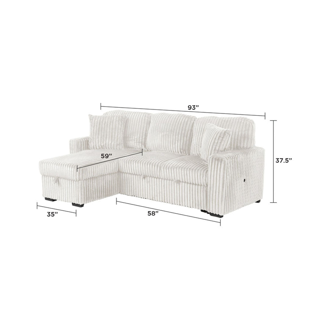 Plush L-Shaped Sectional