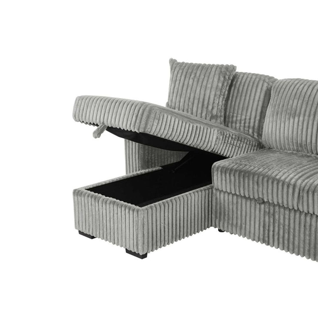 Plush L-Shaped Sectional