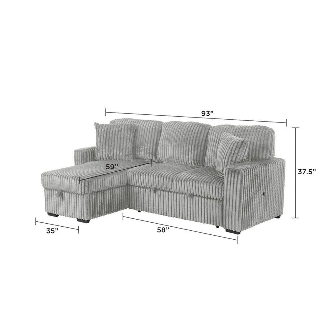 Plush L-Shaped Sectional