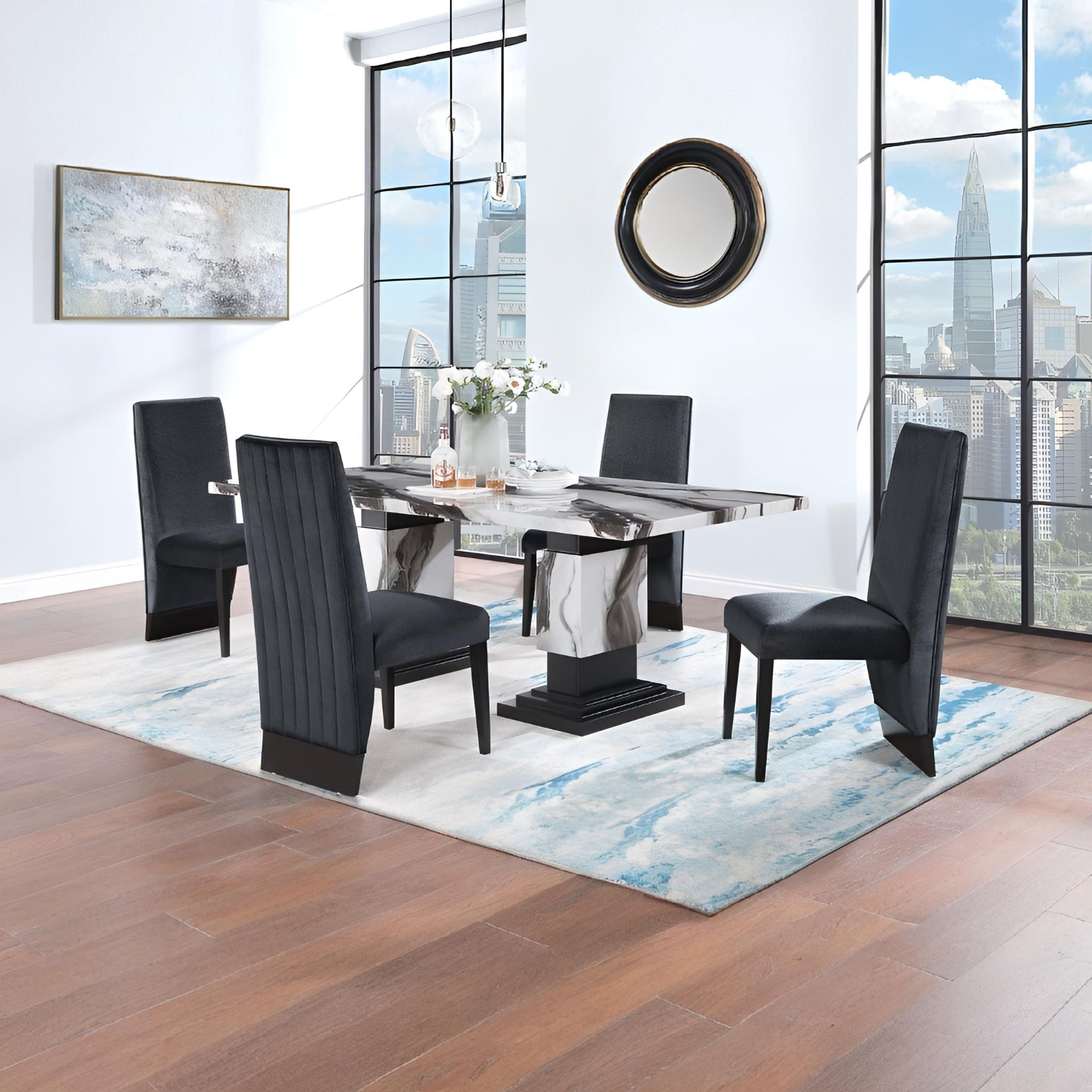 Vincent Dining Room Black - Dream Decor