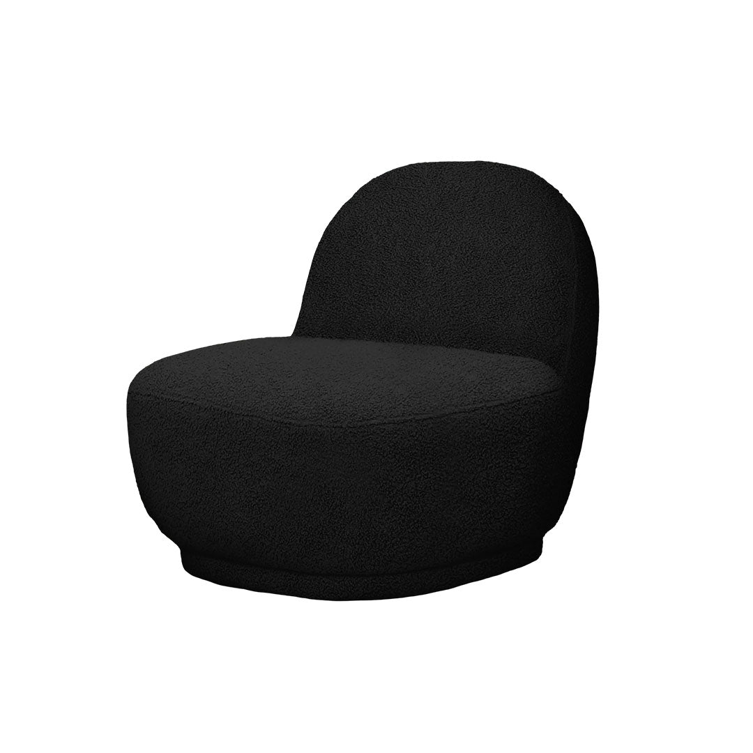 Meridian Curved Swivel Black Chair - Dream Decor