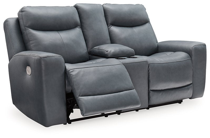 Mindanao Power Reclining Loveseat with Console - Dream Decor