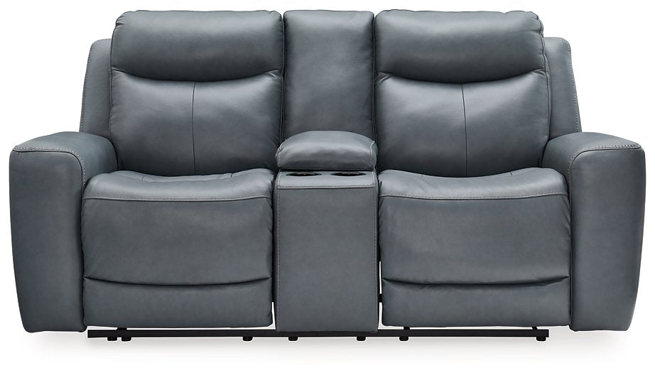 Mindanao Power Reclining Loveseat with Console - Dream Decor