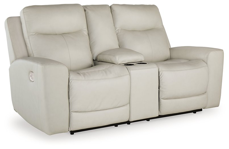 Mindanao Power Reclining Loveseat with Console - Dream Decor