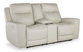 Mindanao Power Reclining Loveseat with Console - Dream Decor