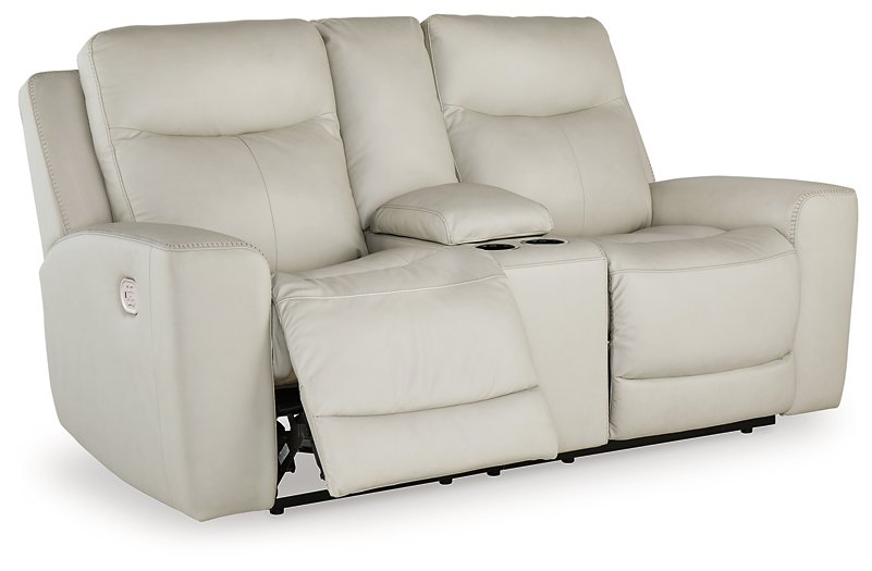 Mindanao Power Reclining Loveseat with Console - Dream Decor