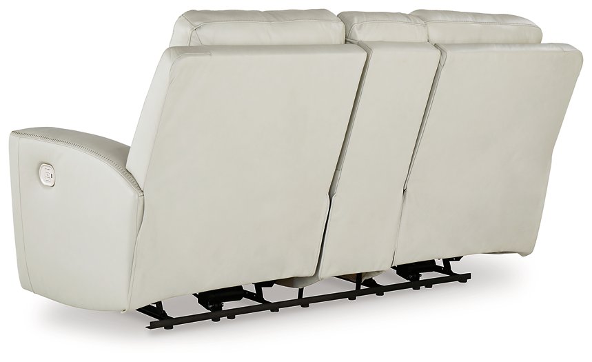 Mindanao Power Reclining Loveseat with Console - Dream Decor