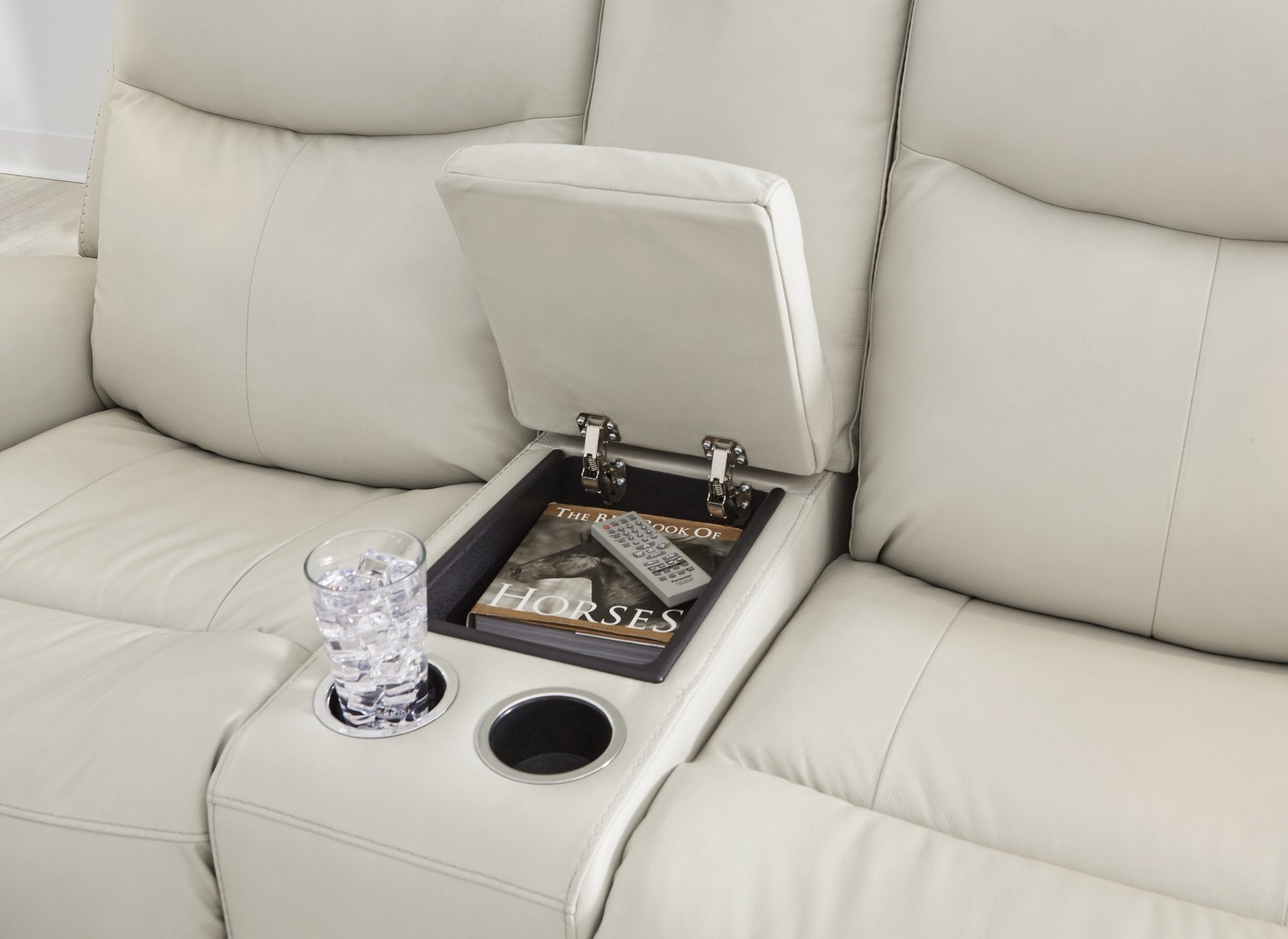 Mindanao Power Reclining Loveseat with Console - Dream Decor
