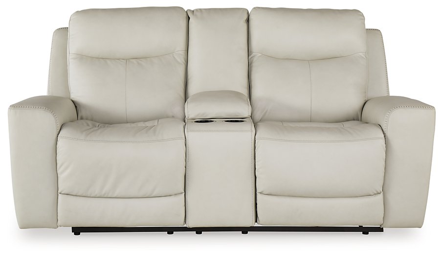 Mindanao Power Reclining Loveseat with Console - Dream Decor